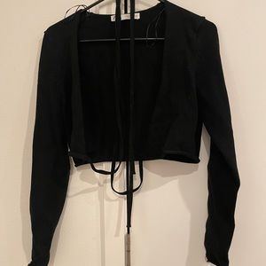 Zara crop wrap sweater